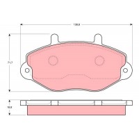 GDB1080 TRW Комплект гальмівних колодок дисковий гальм