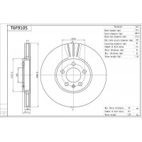 T6F910S AISIN Гальмівний диск