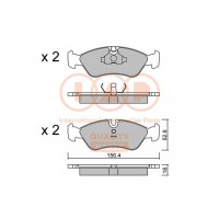 704-20010P IAP QUALITY PARTS Комплект гальмівних колодок дисковий гальм