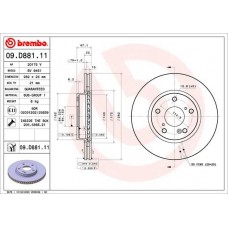 09.D881.11 BREMBO Гальмівний диск