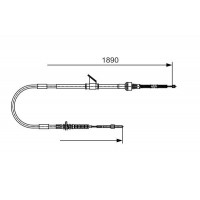 1 987 482 066 BOSCH Тросик, cтояночный тормоз