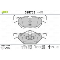 598703 VALEO КомплеК т гальмівних колодок, дискове гальмо
