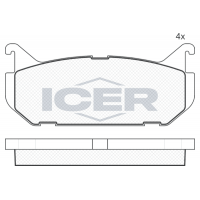 181110 ICER КомплеК т гальмівних колодок, дискове гальмо