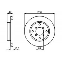0 986 478 540 BOSCH Гальмівний диск