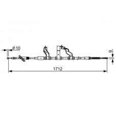 1 987 482 529 BOSCH Тросик, cтояночный тормоз