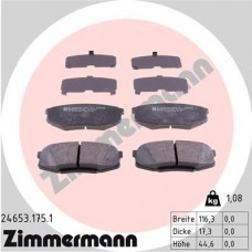 24653.175.1 ZIMMERMANN КомплеК т гальмівних колодок, дискове гальмо