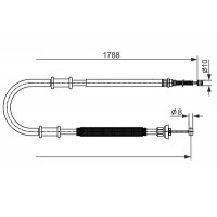 1 987 482 590 BOSCH Тросик, cтояночный тормоз