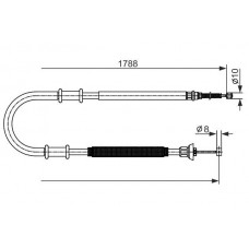 1 987 482 590 BOSCH Тросик, cтояночный тормоз