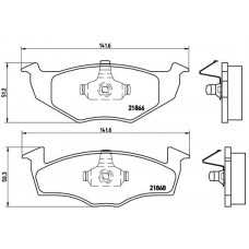 P 85 031 BREMBO Комплект гальмівних колодок дисковий гальм