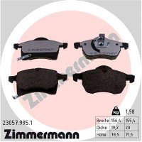 23057.995.1 ZIMMERMANN Комплект гальмівних колодок дисковий гальм