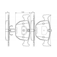 0 986 424 584 BOSCH Комплект гальмівних колодок дисковий гальм