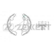 BK-4098 ZEKKERT Комплект гальмівних колодок