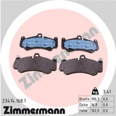 23414.168.1 ZIMMERMANN Комплект гальмівних колодок дисковий гальм