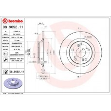 08.9092.11 BREMBO Гальмівний диск