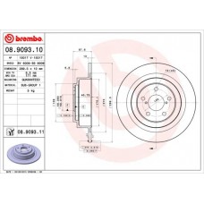 08.9093.11 BREMBO Гальмівний диск