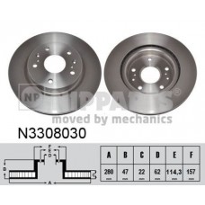 N3308030 NIPPARTS Гальмівний диск