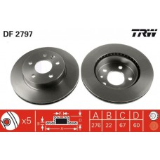 DF2797 TRW Гальмівний диск
