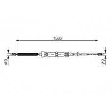 1 987 477 806 BOSCH Тросик, cтояночный тормоз