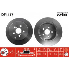 DF4417 TRW Гальмівний диск
