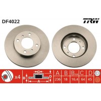 DF4022 TRW Гальмівний диск