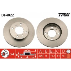 DF4022 TRW Гальмівний диск