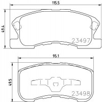 8DB 355 029-371 HELLA Комплект гальмівних колодок дисковий гальм