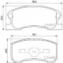 8DB 355 017-111 HELLA Комплект гальмівних колодок дисковий гальм