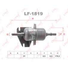 LF-1819 LYNXauto Паливний фільтр