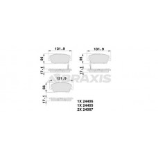 AB0103 BRAXIS Комплект гальмівних колодок дисковий гальм