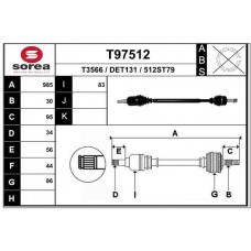 T97512 EAI Привідний вал