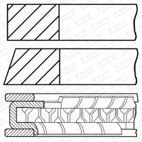 08-447800-00 GOETZE ENGINE Комплект поршневих кілець
