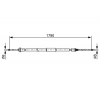 1 987 482 495 BOSCH Тросик, cтояночный тормоз