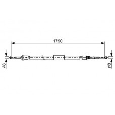 1 987 482 495 BOSCH Тросик, cтояночный тормоз