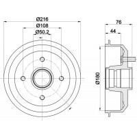 8DT 355 300-161 HELLA PAGID Гальмівний барабан
