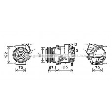 OLAK606 AVA QUALITY COOLING Компресор кондиціонера