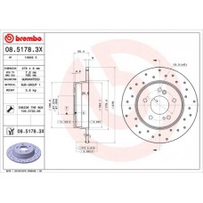 08.5178.3X BREMBO Гальмівний диск