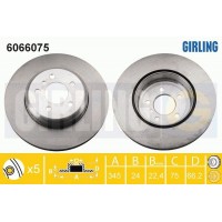 6066075 GIRLING Гальмівний диск