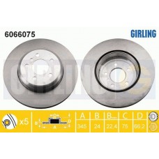 6066075 GIRLING Гальмівний диск