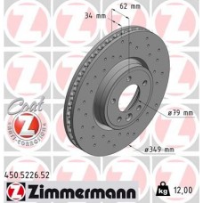 450.5226.52 ZIMMERMANN Гальмівний диск