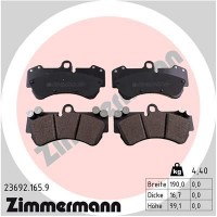 23692.165.9 ZIMMERMANN Комплект гальмівних колодок дисковий гальм