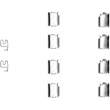 8DZ 355 202-791 HELLA Комплектуючі колодки дискового гальма