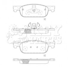 KBP2591 KEY PARTS Комплект гальмівних колодок дисковий гальм