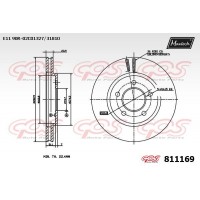 811169 MAXTECH Гальмівний диск