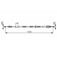 1 987 482 364 BOSCH Тросик, cтояночный тормоз