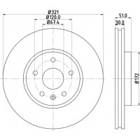 8DD 355 116-041 HELLA Гальмівний диск