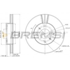 CD6959V BREMSI Гальмівний диск
