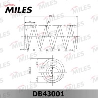 DB43001 MILES Пружина ходової частини