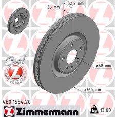 460.1554.20 ZIMMERMANN Гальмівний диск