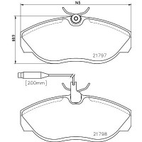 MDB1703 MINTEX Комплект гальмівних колодок дисковий гальм