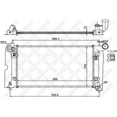 10-25362-SX STELLOX Радіатор охолодження двигуна